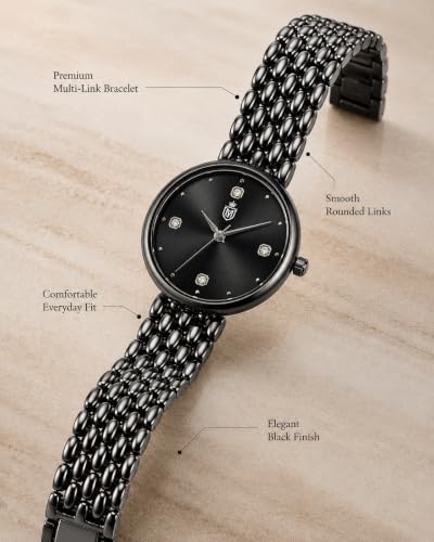 Image of MOOVER Analog Watch for Women & Girls | Luxury Bracelet Style Ladies Wrist Watch | Crystal Dial with Premium Stainless Steel Chain Strap | Fashion Watch for Daily Wear, Party & Gift