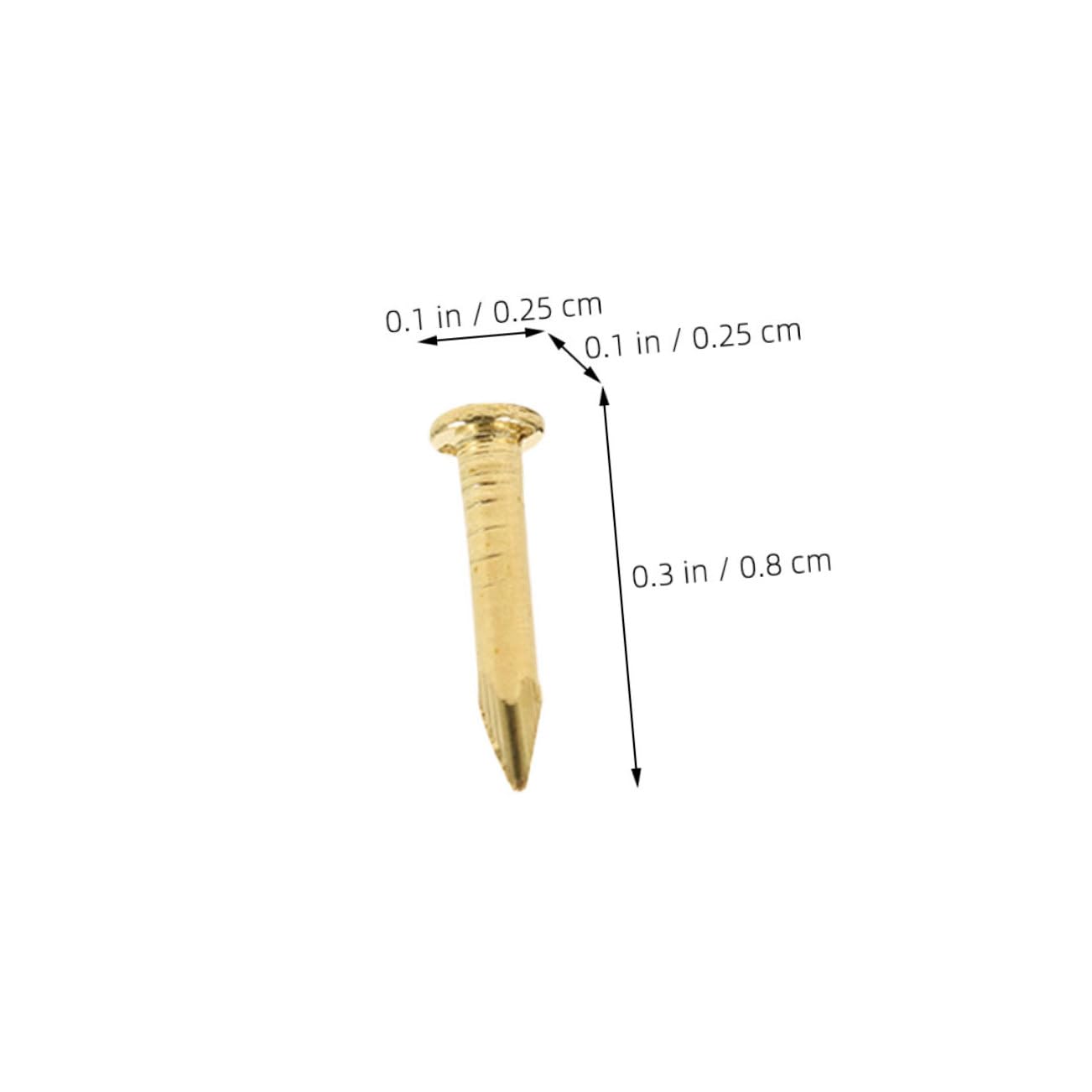 HOMOCONO 100pcs Head Copper Nails for DIY Projects 8mm x Finish Furniture Fixing Spikes Ideal for Upholstery and Crafting