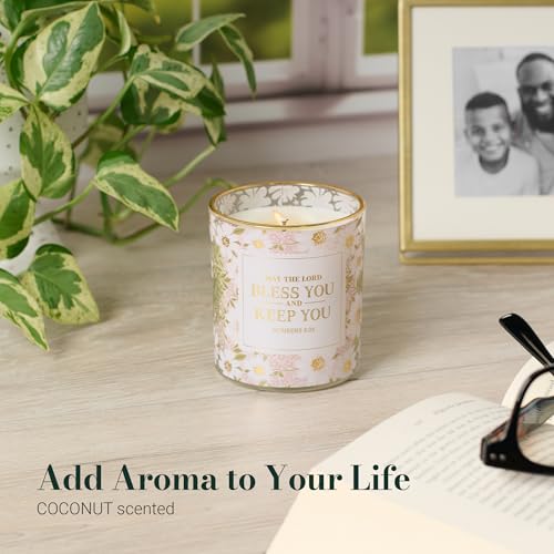Image of Christian Art Gifts Lord Bless You Scented Candle: Soy Wax, Bible Verse