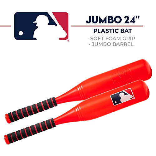 Franklin Sports MLB Kids Jumbo Plastic Bat - Red - Backyard Baseball - image 5