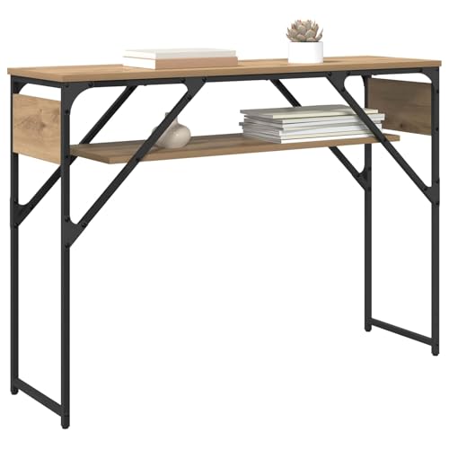 Table console chêne 105x30x75 cm : le meuble de rangement compact optimisé pour le SEO - 4