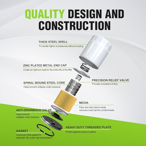 Image of 120-4276 136-7848 Oil Filter with Fuel Filter for Toro V-Twin Engine Timecutter SS5000 ZS SW SS MX SWX HD Zero Turn Mower 127-9222 Oil Filter