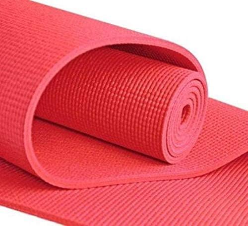 Image of Yoga Mats For Women and Men Exercise For Home Workout Gym Anti Slip EVA Material Yoga Mat 4Mm For Kids Gym Mats (Red, 4 mm)