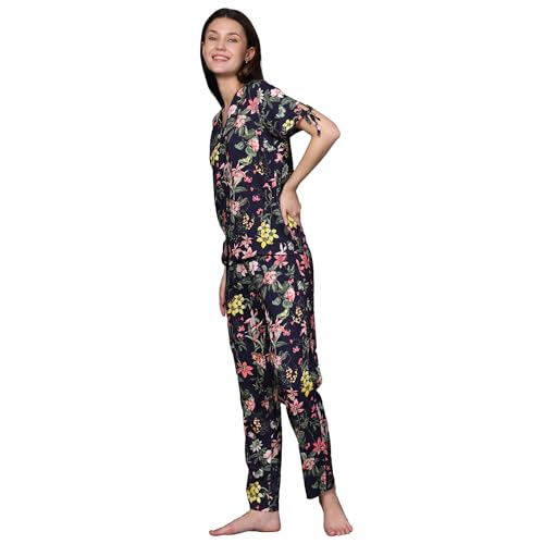 Image of B STORIES Women's Cotton Pyjama Set | Comfort and Relexed Nightsuit for Ladies