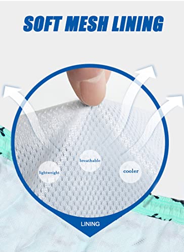 Aptro Men's Swim Trunks With Mesh Lining Quick Dry Bathing Suit 9" Big & Tall Swimsuit #139 Shark L #TOP4