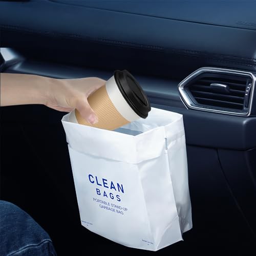 Sacs poubelle voiture adhésifs et jetables - Lot de 40 pièces étanches