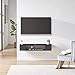 GHC Floating TV Stand, Wall Mounted Entertainment Center and Cabinet Shelf, TV Console with Storage，Media Console for DVD Player, Space-Saving Under TV Shelf for Bedroom, Living Room (Black)