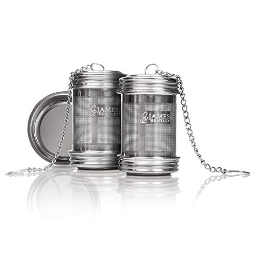 Tea Ball Infuser For Loose Tea 2 Pack Stainless Steel Filters Trainer With Double Screw Threaded Connection For Easy Cleaning Extra Fine Mesh Tea Ball Infuser Brew Tea, Spices & Seasonings #TOP7