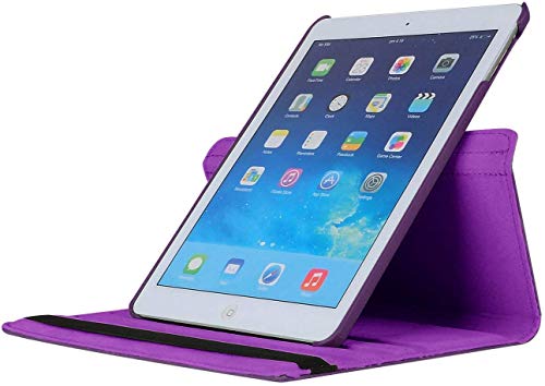 Image of Mcart Air 2 Case Cover for Apple ipad Air 2 9.7 inch Model Number A1566 and A1567 Smart Flip Cover Case PU Leather Folio Rotate Flip Case Case (Purple)