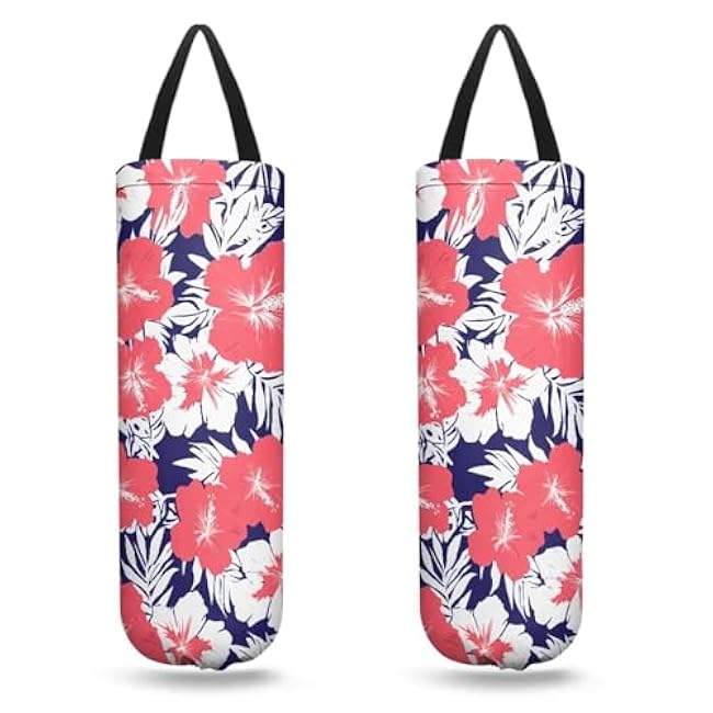 Hummingbird Plastic Bag Organizer Reusable Plastic Bag Dispenser Hanging Grocery Bag Organizer for Home Kitchen Camper Set of 2