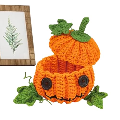 Calabaza de punto rústica para decoración de otoño en salones y oficinas 2