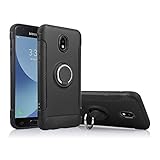 Samsung Galaxy J3 2018, J3V J3 V 3rd Gen,Express Prime 3, J3 Star, J3 Achieve, Amp Prime 3 Phone Case, Heavy Duty Shock Absorption Rugged Case With Stand/Magnetic Belt Swivel Clip Holster(Black)