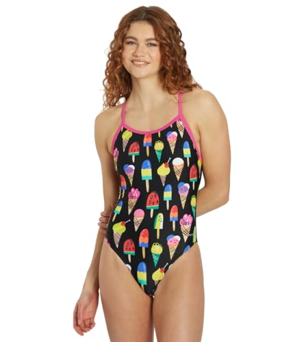 Sporti Women's Athletic Thin Strap One Piece Swimsuit - I-Scream - 40