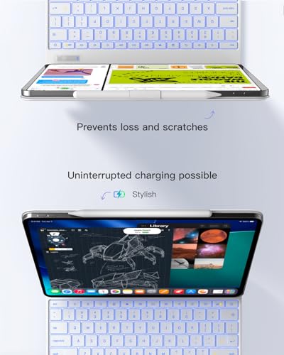 Inateck for iPad Air 13" Case with Keyboard, Slim Design, Milky White - image 8