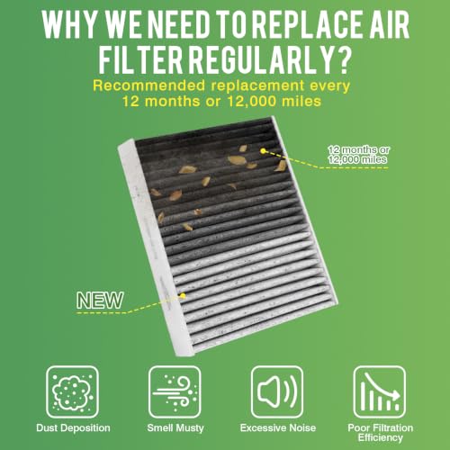 Image of Engine & Cabin Air Filter Kit Fit for Toyota 4RUNNER 4.0L 2010-2024, Lexus GX460 4.6L 2010-2023 Activated Carbon Cabin Filter Replace#CF10285 1780138051 Car Accessories