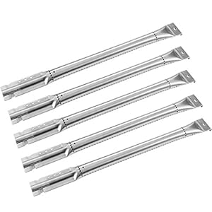 YIHAM KB815 Gas BBQ Grill Pipe Tube Burner Replacement Parts for Perfect Flame, Charmglow, Kitchen Aid, Costco Kirkland, Jenn Air, Member’s Mark, Nexgrill, 16 15/16 inch, Set of 5