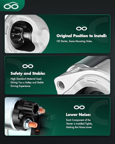 Image of SCITOO Starters New Compatible for Hyundai Azera Santa FE 3.3L Sonata 3.3L Azera Entourage Veracruz for Kia Amanti 3.8L 2007-2008 Sedona 3.8L 2006-2007 6949N SDR0307