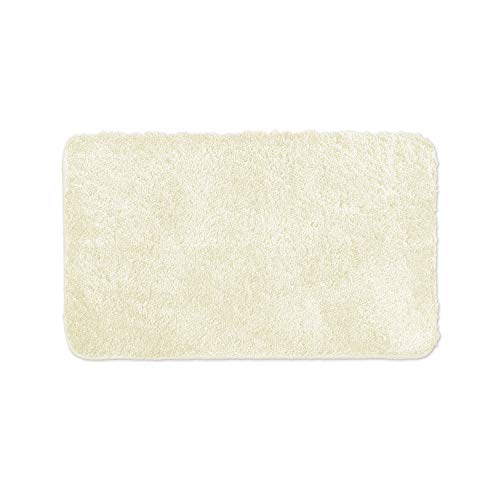 WohnDirect Badezimmerteppich Beige - Badematte rutschfest 50 x 80 cm - Badteppich Set, waschbar
