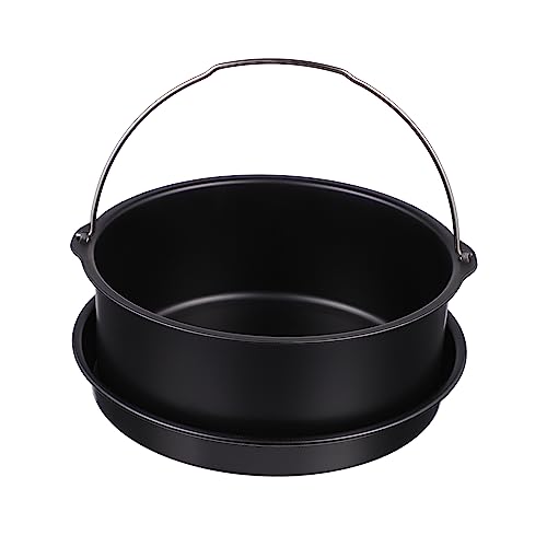 Mikikit 1Set Air Fryer Accessories Cake Barrel Pizza Pan for Fryers Non Stick Heat Resistant for Baking Cakes Pizzas Food Lovers