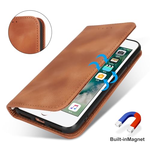 Jaorty Case for iPhone SE 3rd/2nd/8/7 Wallet with Wrist Strap,Matte Khaki - image 4