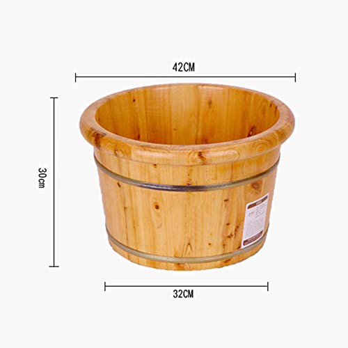 Baño de pies de madera con aislamiento térmico 25cm miniatura 7