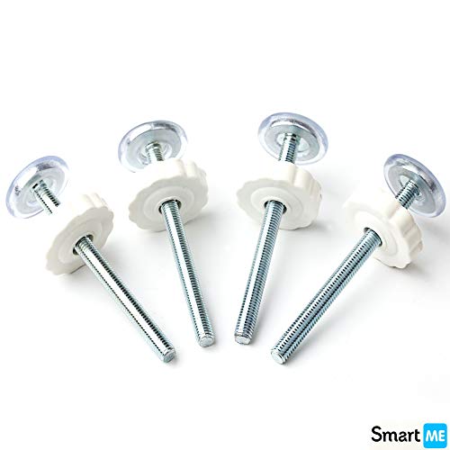 Extra Long Threaded Spindle Rods 8MM for Pressure Mounted Baby Gates, Installation Adapter 8 mm Screws Kit, Walk Thru Child & Pet Gate Accessories Replacement Bolts Wall Mount, Hardware Box 4 Pack M8