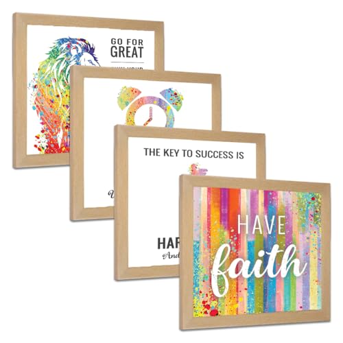 Image of Chaka Chaundh - Motivational Quote Art Frames - Inspirational Wall Quotes for OFFICE, STUDENT, STUDY ROOM - (11 X 11 Inches - Set of 4