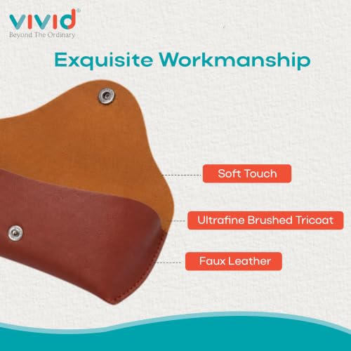 Image of VIVID Unisex Specs Snap Button Eyewear Dabbi Faux Leather Soft Case Cover