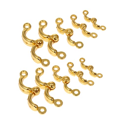 HANABASS 10個 足首 オウム 鳥の足の鎖 鳥の一口のおもちゃ 鳥の足リング 鳥小屋 鳥のブランコ バードスタンド オカメインコの足 ケージ 鳥のとまり木 鳥かご Golden ステンレス鋼