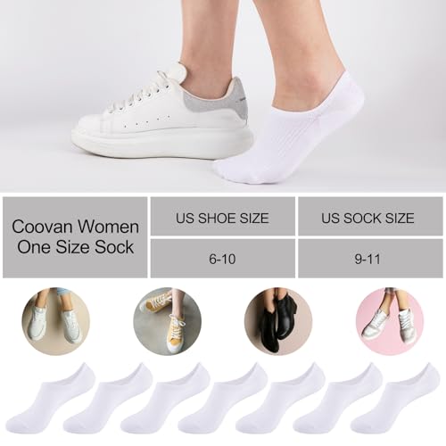 COOVAN Womens No Show Socks 7 Pack Cotton Low Cut Anti-slid Invisible Short Ankle Socks with Non Slip Grip4