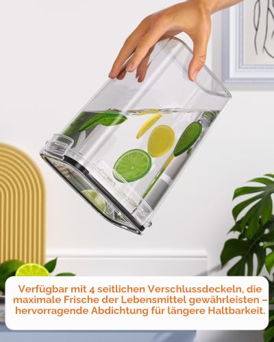KEMETHY Vorratsdosen mit Deckel Luftdicht, Set mit 24 Luftdichte Vorratsbehälter, Aufbewahrungsboxen mit Deckel Küche für Mehl, Zucker… – Ansicht 5