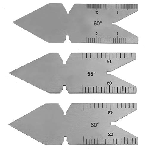 1 Stück Gewindesteigung 2 Stück 60 ° Center Fishtail für Gewindelehren und 1 Stück 55 ° Center Zoll Metrisch