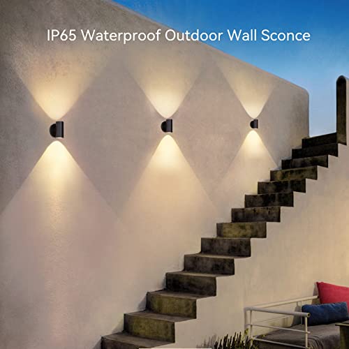 Image of Tubicen Outdoor Black Wall Sconce Lights Up Down
