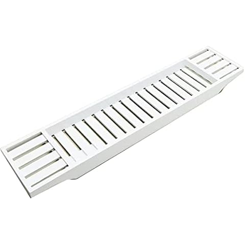 Almineez Bamboo Wood Bath Tub Caddy Tray Cover