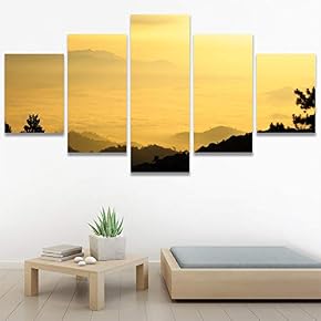 SIGNWIN 5 Panel Canvas Wall Art Modern Art...