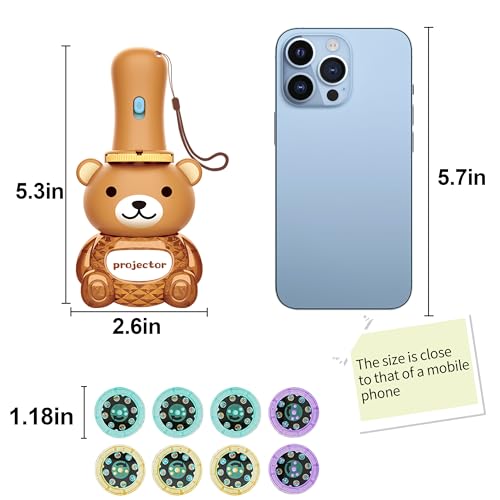 Image of Flashlight Projector Toy with 64 Projector Include Dinosaurs, Vehicles, Animals , Children's Slide Flashlight Lamp, Early Education Toys Bedtime Projector for Boys Girls