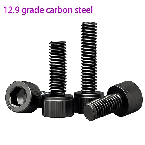 Qrity 20 Stück M3x15mm Schrauben, Zylinderschrauben mit Innensechskant, Kohlenstoffstahl Schrauben, Innensechskant Schrauben Vollgewinde