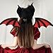 Shurhome Bat Ears Wing Headbands Fashionable Gothicism Headpiece Role Playing Headgear for Stylish Women and Party Enthusiasts Fashionable Gothic Headpiece