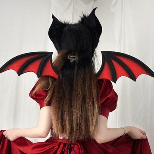 Chapeau de déguisement chauve-souris avec cerceau peluche pour fête - 3