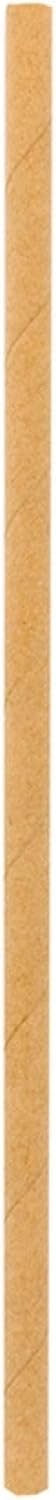 Restaurantware 7.8 Inch Paper Straws For Drinking 1000 Sturdy Eco-Friendly Paper Straws - Premium Solid Design Kraft Brown Paper Durable Paper Straws Vibrant Colors For Cold Drinks