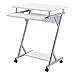 Produktbild [en.casa] Rollbarer Schreibtisch 60x40x75cm Weiß Rollbar Computertisch Bürotisch PC-Tisch