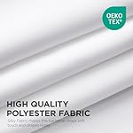 Joydeco White Curtains Backdrop for Wedding Parties, Photo Backdrop Curtains for Wedding Decorations Birthday, Wrinkle Free Polyester 5ft x 10ft Fabric Drape 2 Panels with Rod Pockets - Image 2