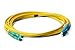 Produktbild LWL Glasfaser-Kabel  20m OS2 gelb, E2000/APC auf LC/UPC Stecker, Duplex 9/125 Patchkabel  Lichtwellenleiter 20 Meter