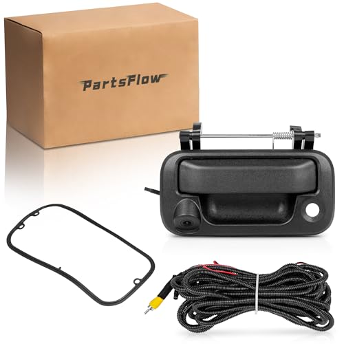 Image of PartsFlow 8L3Z-9943400-AC Tailgate Handle With Rear View Backup Parking Reverse Camera for 2004-2014 F150 F250 F350 F450 F550 Super Duty 2008-2018 Explorer Sport Trac 2007-2011 Mark LT 2006-2008