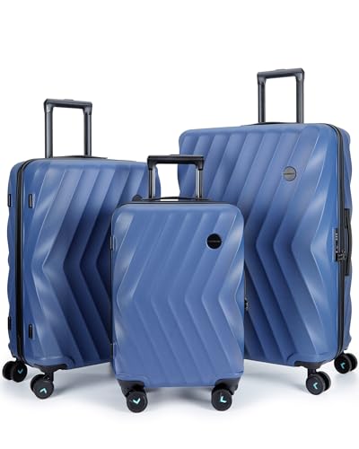 Image of BAGSMART Travel Luggage Carry-Ons, Navy Blue, 3-Piece Set (20 /24 /28), 3 Piece Luggage Set (20 /24 /28)