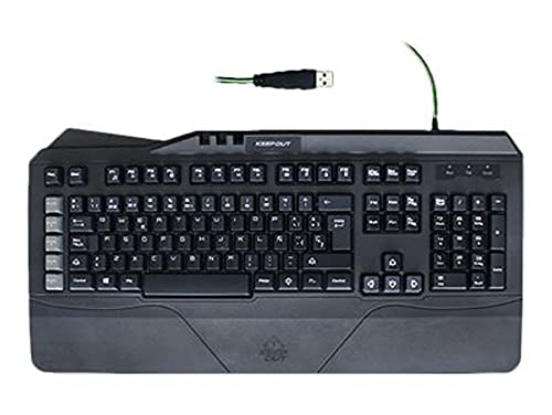 Keep Out Gaming F89CHV2 - Teclado con retroiluminación, Color Negro y Gris