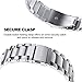 V-MORO Strap Compatible with Galaxy Watch 46mm(2019) Band with Clips No Gaps Solid Stainless Steel Bracelet for Samsung Galaxy Watch 46mm(2019) Silver