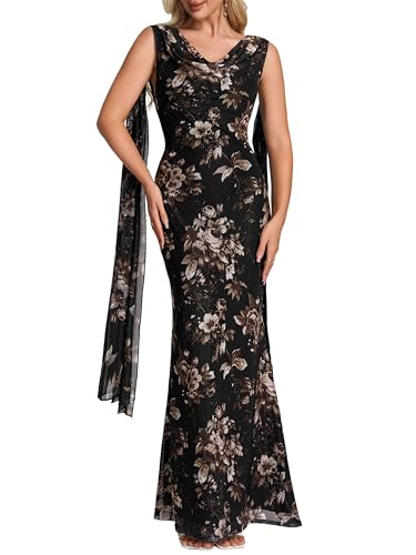 Image of Parthea Women's Summer Formal Wedding Guest Dresses Sleeveless Backless Long Elegant Evening Party Maxi Bodycon Dress