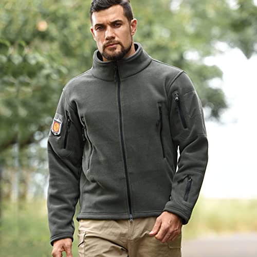 HAN·WILD Men’s Tactical Polar Fleece Jacket Military Full-Zip Winter Outdoor Windproof Camouflage Coats3