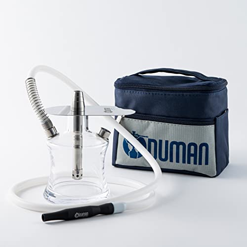 FumandoEspero Shisha - Cachimba de Cristal Oduman N2 Travel (15 cm) + Maletín Transporte Cover